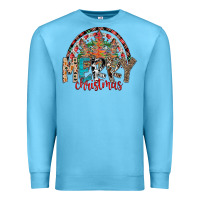 Ocean Blue Merry Christmas Premium Sweatshirt - CowhideDigitalArt