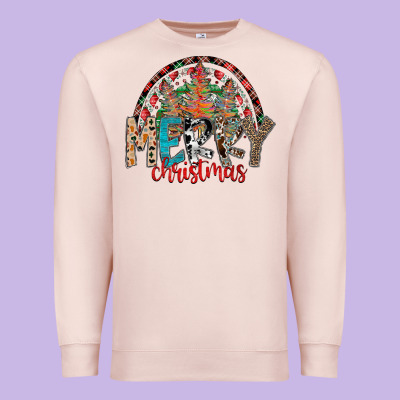 Merry Christmas Premium Sweatshirt Designed By Cowhidedigitalart