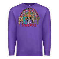 Purple Merry Christmas Premium Sweatshirt - CowhideDigitalArt