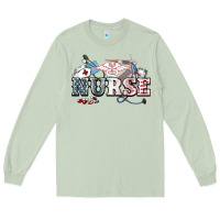 Matcha American Nurse 4th of july Long Sleeve Tee - HowdyJamesFarm