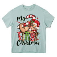Arona my first christmas cute christmas sloth Heavy Core Tee - MaliasSmallBusiness