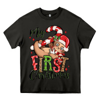 Asphalt my first christmas cute christmas sloth Heavy Core Tee - MaliasSmallBusiness