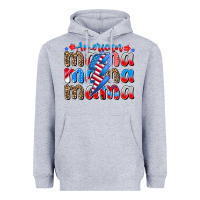 Heather Grey american mama Heavyweight Hoodie - CowhideDigitalArt