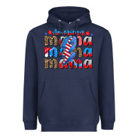 Navy american mama Heavyweight Hoodie - CowhideDigitalArt