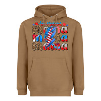 Toasted Coconut american mama Heavyweight Hoodie - CowhideDigitalArt