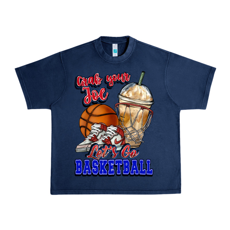 Grab Your Joe Let's Go Basketball Urban Heavy Tee by NancyCooperArtShop | Teevron