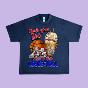 Grab Your Joe Let's Go Basketball Urban Heavy Tee Designed By Nancycooperartshop
