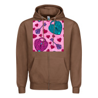 Chestnut valentines day lock and key seamless pattern Zipper Hoodie - BundleAndBundleShop