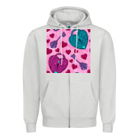 Dove Grey valentines day lock and key seamless pattern Zipper Hoodie - BundleAndBundleShop