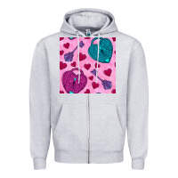 Heather Grey valentines day lock and key seamless pattern Zipper Hoodie - BundleAndBundleShop