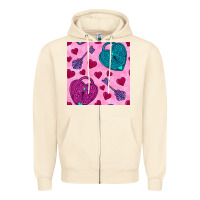 Sandshell valentines day lock and key seamless pattern Zipper Hoodie - BundleAndBundleShop