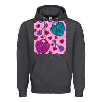 Smoke valentines day lock and key seamless pattern Zipper Hoodie - BundleAndBundleShop