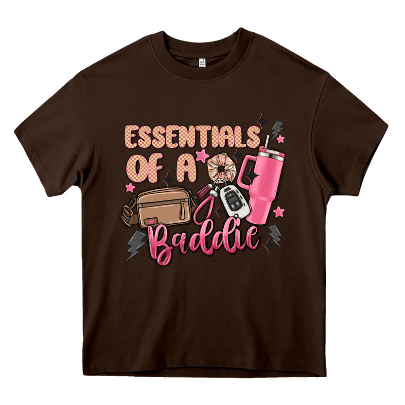 Essentials Of A Baddie Heavy Core Tee by MaliasSmallBusiness | Teevron