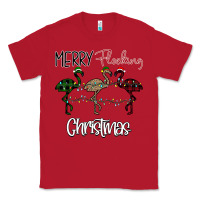 Red Merry Flocking Christmas Classic Tee - Bettercallsaul