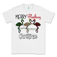 White Merry Flocking Christmas Classic Tee - Bettercallsaul