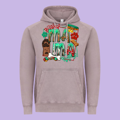 Dog Mama Vintage Hoodie Designed By Texasbilliewilder
