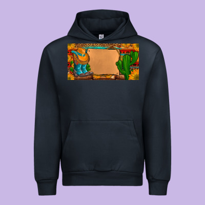 Custom Cowboy Boots Aztec Sunflowers Leopard License Plate Urban Hoodie Designed By Artiststas