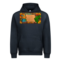 Navy custom cowboy boots aztec sunflowers leopard license plate Urban Hoodie - Artiststas