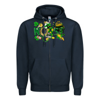 Navy nurse st patrick Zipper Hoodie - FaDigitalArtStudio
