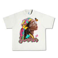 Pistachio summer afro Urban Heavy Tee - NancyCooperArtShop