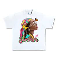 White summer afro Urban Heavy Tee - NancyCooperArtShop