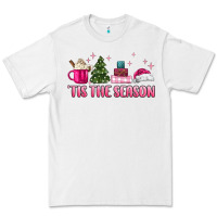 White tis the season pink christmas Premium Tee - MaliasSmallBusiness