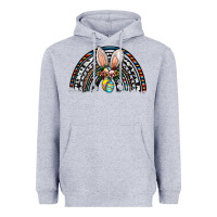 Heather Grey easter rainbow Heavyweight Hoodie - CowhideDigitalArt