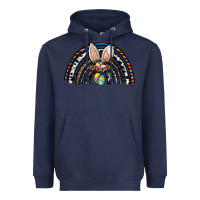 Navy easter rainbow Heavyweight Hoodie - CowhideDigitalArt
