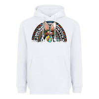 White easter rainbow Heavyweight Hoodie - CowhideDigitalArt