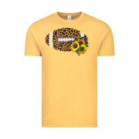 Vintage Mustard Leopard Print Footbal Vintage Tee - Bettercallsaul