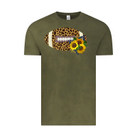 Vintage Olive Leopard Print Footbal Vintage Tee - Bettercallsaul