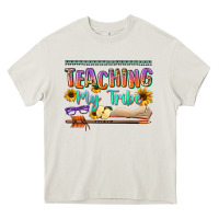 Cream teaching my tribe Heavy Core Tee - NancyCooperArtShop
