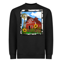Black rustic western barn olivia Heavyweight Sweatshirt - OliviaCreatesArt