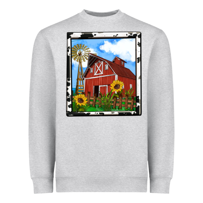 Rustic Western Barn Olivia Heavyweight Sweatshirt by OliviaCreatesArt | Teevron