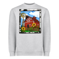 Heather Grey rustic western barn olivia Heavyweight Sweatshirt - OliviaCreatesArt