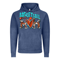 Vintage Denim Basketball Mom Vintage Hoodie - NancyCooperArtShop
