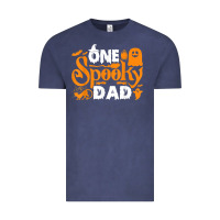 Vintage Denim one spooky dad funny cat boo dad halloween costume design t shirt Vintage Tee - minhPixels