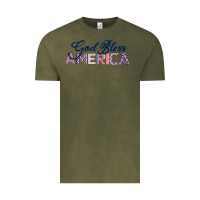 Vintage Olive God Bless America Vintage Tee - Bettercallsaul
