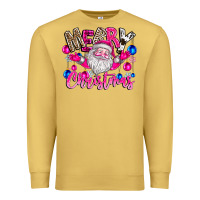 Antique Gold merry Christmas santa Premium Sweatshirt - CowhideDigitalArt
