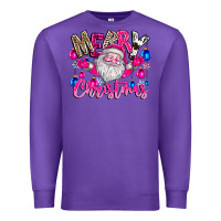 Purple merry Christmas santa Premium Sweatshirt - CowhideDigitalArt
