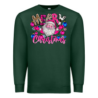 Sports Green merry Christmas santa Premium Sweatshirt - CowhideDigitalArt