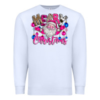 White merry Christmas santa Premium Sweatshirt - CowhideDigitalArt