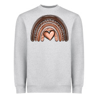 Heather Grey melanin rainbow Heavyweight Sweatshirt - OliviaCreatesArt