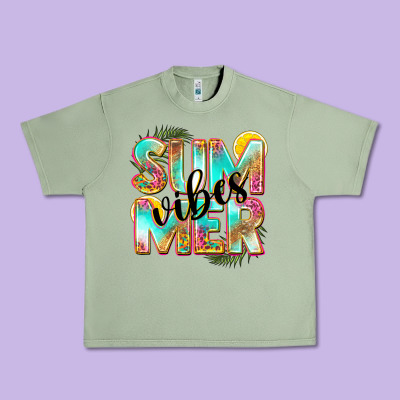 Summer Vibes Urban Heavy Tee Designed By Nancycooperartshop