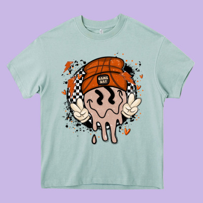 Basketball Game Day Heavy Core Tee Designed By Maliassmallbusiness