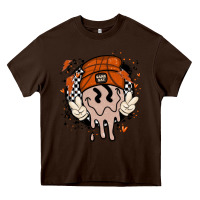 Chocolate Brown basketball game day Heavy Core Tee - MaliasSmallBusiness