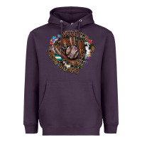 Plum Autism Awareness Baseball Heavyweight Hoodie - CowhideDigitalArt