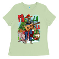 Matcha Fa la la la skeleton farm Ladies Tee - NancyCooperArtShop