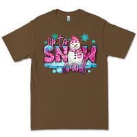 Cacao up to snow good pink christmas winter snowman Premium Tee - MaliasSmallBusiness