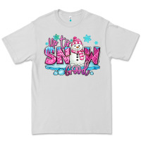 Up To Snow Good Pink Christmas Winter Snowman Premium Tee | Teevron